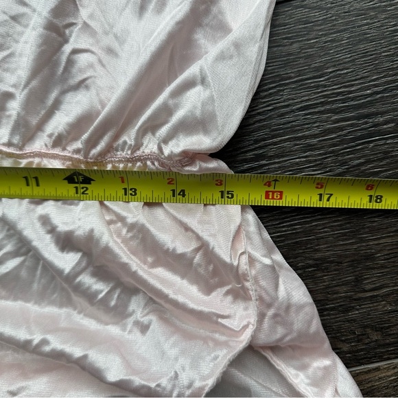 Vintage California Dream nightie lingerie Elegant Pink Lace Trim Satin Camisole - Picture 2 of 8